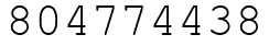 Число 804774438.