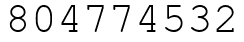 Число 804774532.
