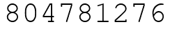 Число 804781276.