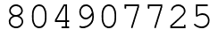 Число 804907725.