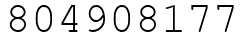 Число 804908177.