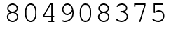 Число 804908375.