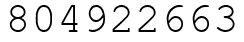 Число 804922663.