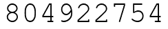 Число 804922754.