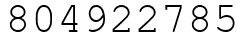 Число 804922785.
