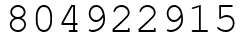 Число 804922915.