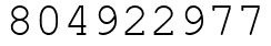 Число 804922977.