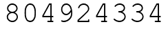 Число 804924334.