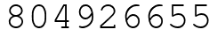 Число 804926655.