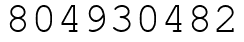 Число 804930482.