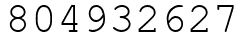 Число 804932627.