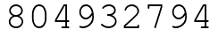 Число 804932794.