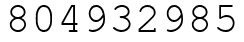 Число 804932985.