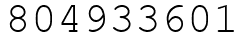 Число 804933601.