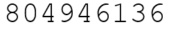 Число 804946136.