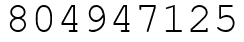 Число 804947125.