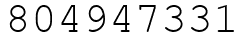 Число 804947331.