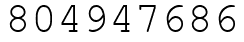Число 804947686.