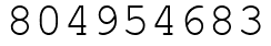 Число 804954683.