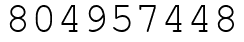 Число 804957448.