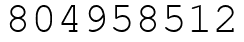Число 804958512.