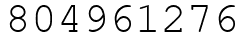 Число 804961276.