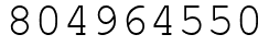 Число 804964550.
