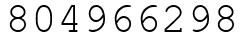 Число 804966298.