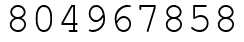 Число 804967858.