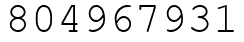 Число 804967931.