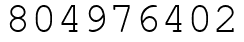 Число 804976402.