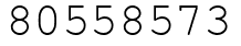 Число 80558573.