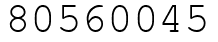 Число 80560045.