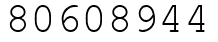 Число 80608944.