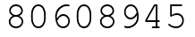 Число 80608945.