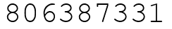 Число 806387331.