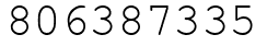 Число 806387335.