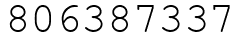 Число 806387337.
