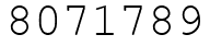 Число 8071789.