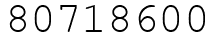 Число 80718600.