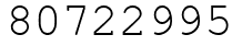Число 80722995.
