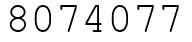 Число 8074077.
