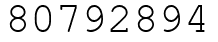 Число 80792894.