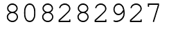 Число 808282927.