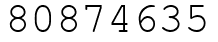 Число 80874635.
