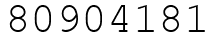 Число 80904181.