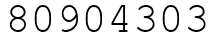 Число 80904303.