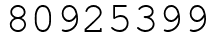 Число 80925399.
