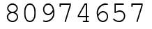 Число 80974657.