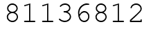Число 81136812.